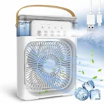 Portable Air Conditioner Fan, Mini Evaporative Air Cooler with 7 Colors LED Light, 1/2/3 H Timer, 3 Wind Speeds and 3 Spray Modes for Office, Home, Dorm, Trave - Image 2
